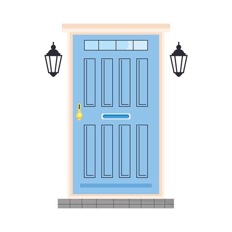 front blue door 4215390 Vector Art at Vecteezy