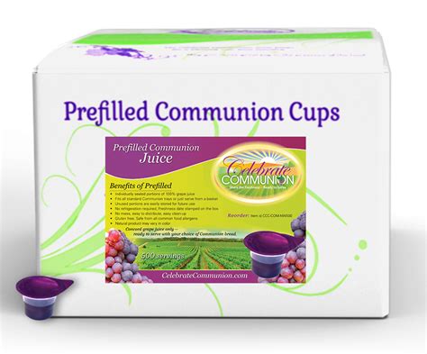 Prefilled Communion Cups without Wafers | Box of 500 Juice Cups