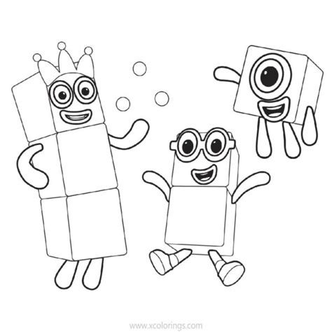 Numberblocks Coloring Pages 11 and 17 - XColorings.com