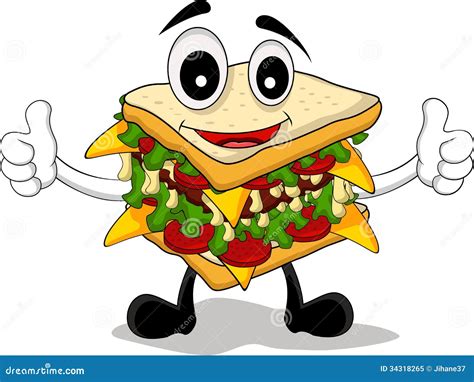 Cartoon Sandwich Vector Illustration | CartoonDealer.com #9123614