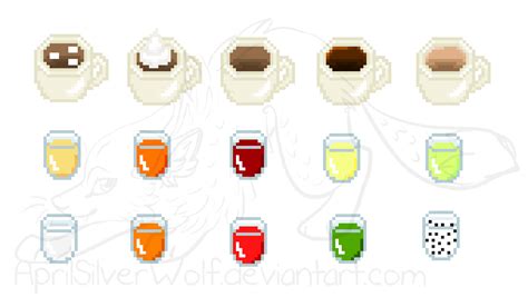 Pixel Drinks by AprilSilverWolf on DeviantArt