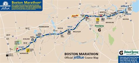 boston marathon route - Google Search | Boston marathon, Marathon taper ...