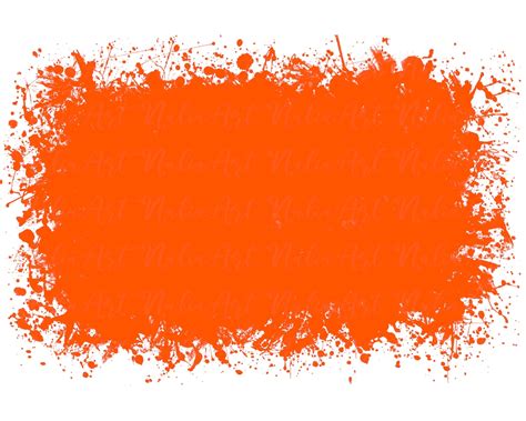 Background Paint Splatter Orange Splash Frame Splatter Background Printable Artwork I Digital ...