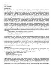 Othello - Plot Summary.pdf - Othello Plot Summary Act I, Scene I The ...