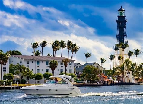 Hillsboro Inlet Lighthouse at Lighthouse Point FL Photograph by Taylor Mordoch - Fine Art America