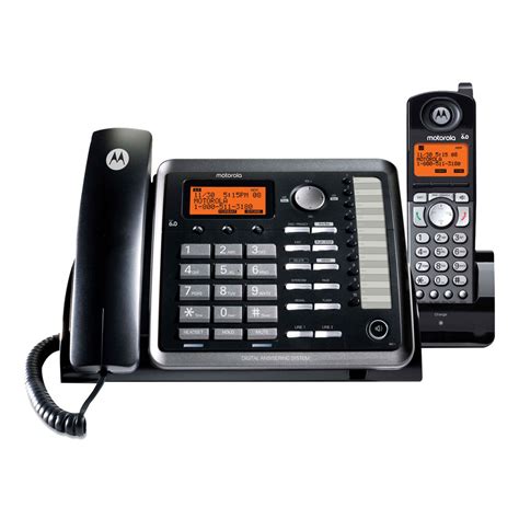 Motorola 25255RE2 ViSYS 2 Line Black / Silver Corded / Cordless Phone / Answering System