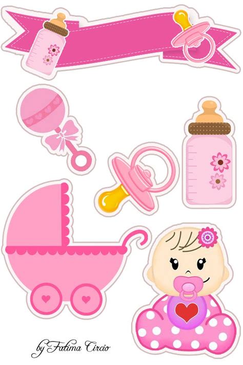 Cute Baby Girl Free Printable Cake Toppers. - Oh My Baby!