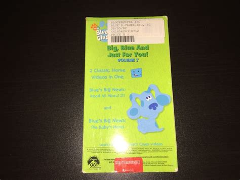 Blue's Clues Big Blue and Just for you Volume 7 2002 VHS | Blue’s clues, Blues clues, Clue