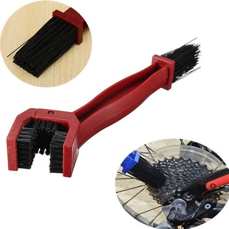 1 PCS Bicycle Motorcycle Chain Cleaning Brush Mountain Bike Double End Chain Crankset Brush ...