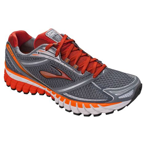 Brooks Mens Ghost 6 Running Shoes - Grey/Orange - Tennisnuts.com