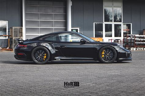 All Black Porsche 911 Turbo Rocking a Set of Aftermarket Forged Rims ...