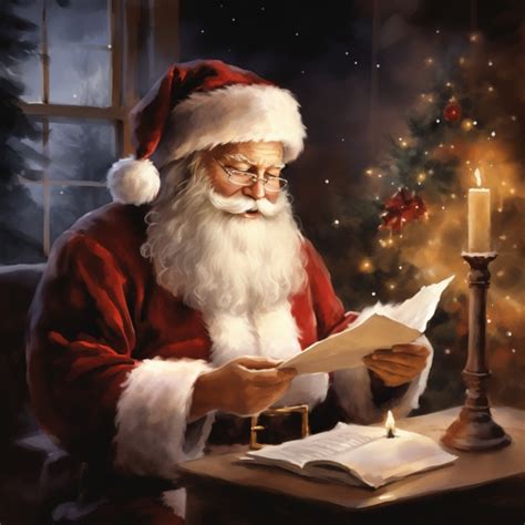 Santa's List Watercolor Art Free Stock Photo - Public Domain Pictures