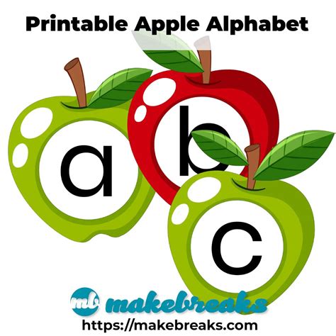 Free Printable Apple Alphabet - Make Breaks