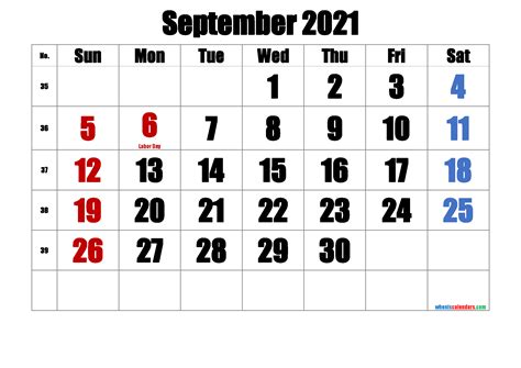 Download free printable September 2021 calendar with holidays in a variety of different formats ...