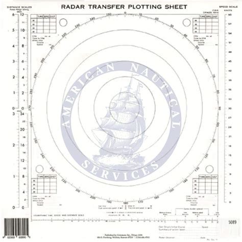 Radar Transfer Plotting Sheet (Pad of 50) | Radar Plotting Sheet - Amnautical