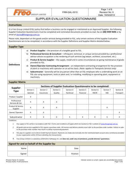 20 supplier evaluation form iso 9001 page 2 - Free to Edit, Download ...