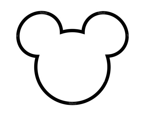 Mickey Head Outline Svg Mickey Outline Cricut Cut File Mouse Head Outline Svg Mickey Outline ...