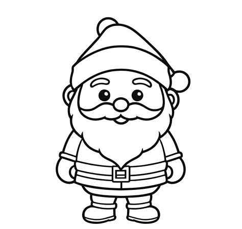 Santa Face Coloring Pages For Kids