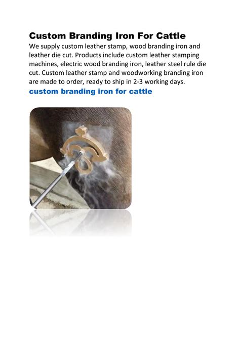 Custom Branding Iron For Cattle - branding irons - Page 1 - 1 | Flip PDF Online | PubHTML5