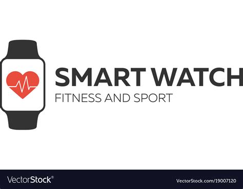 Smart watch logo for fitness and sport Royalty Free Vector