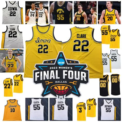 22 Caitlin Clark Jersey Personalizado Iowa Hawkeyes Basquete Jersey Joe Toussaint Ryan Kriener ...