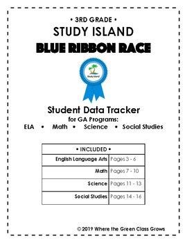 Study Island "Blue Ribbon Race" Data Tracker (3rd grade: GA Programs)