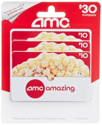 Amazon.com: AMC Theatre Gift Cards, Multipack of 3 - $10 : Gift Cards