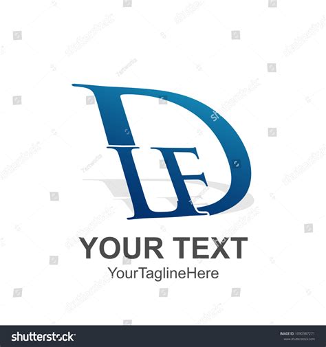 Initial Letter Dlf Logo Design Template Stock Vector (Royalty Free) 1090387271