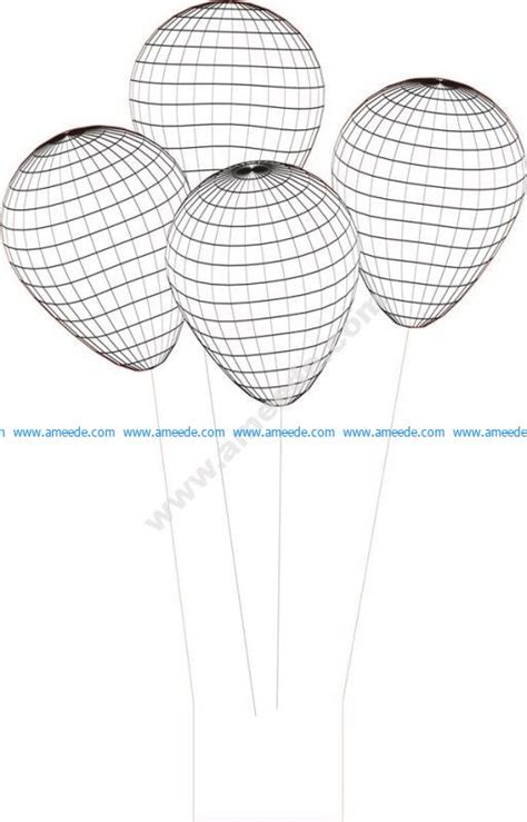 Balloon 3d Illusion Lamp – Free Download Vector Files