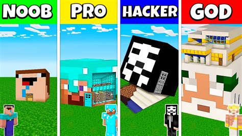 Minecraft Battle: NOOB vs PRO vs HACKER vs GOD: INSIDE HEAD HOUSE BASE ...