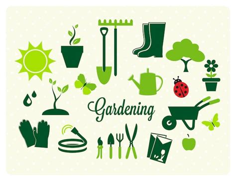 Free Vector | Gardening icons collection