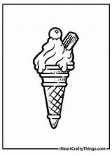 Ice Cream Scoop Coloring Page sketch template