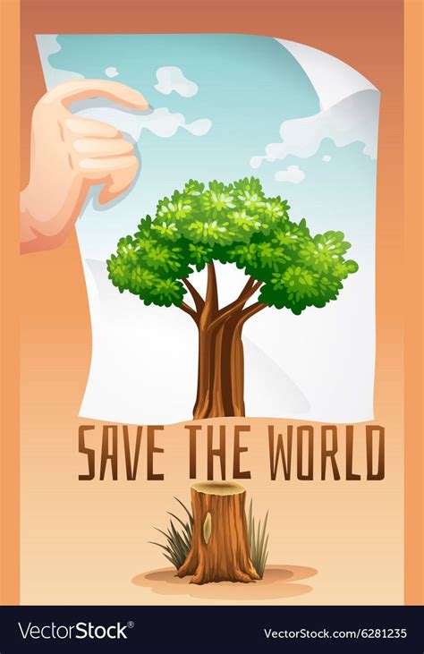 Save the world theme with tree and paper. Download a Free Preview or High Quality Adobe ...