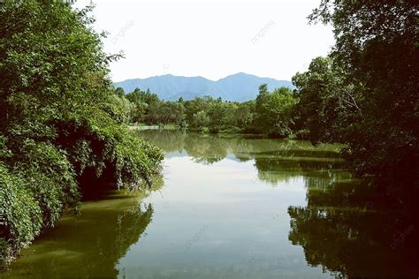 Xixi Wetland Background, Xixi Wetland Background Scenery, Pavilion, Blue Sky Background Image ...