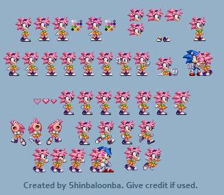 Classic Amy Rose Sprites