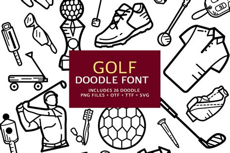 Golf Doodle Font by digitalplannerland · Creative Fabrica