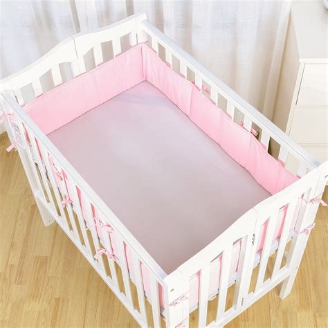 1-Piece Cotton Breathable Mini Crib Bumper - Pink – TILLYOU | Bumper pads for cribs, Cribs, Mini ...