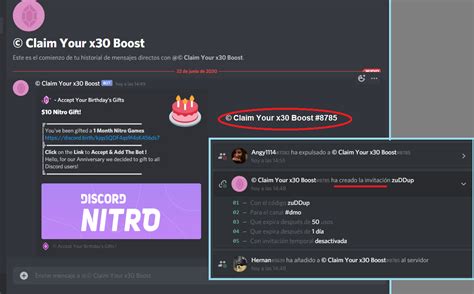 "Claim your nitro" bot scam – Discord