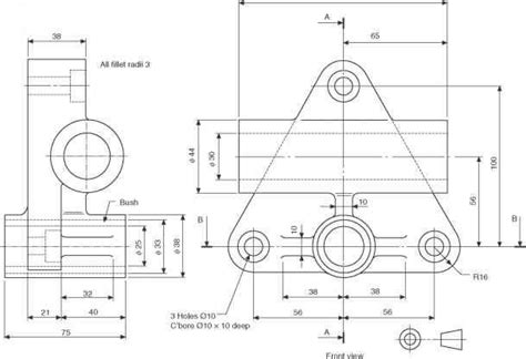 Worked examples in machine drawing - Engineering Drawing | Engineering, Cad design, Drawing sheet