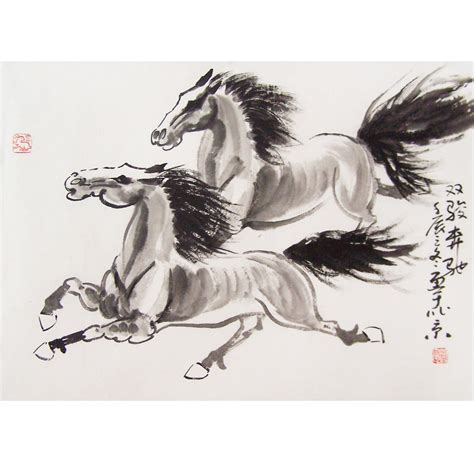 Original horse painting chinese painting ink painting | Etsy