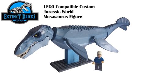 MOSASAURUS - LEGO Compatible Custom Jurassic World Mosasaurus Figure #JURASSICWORLD # ...