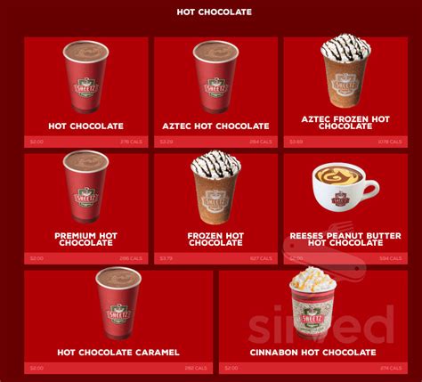 Sheetz menu in Buckhannon, West Virginia, USA