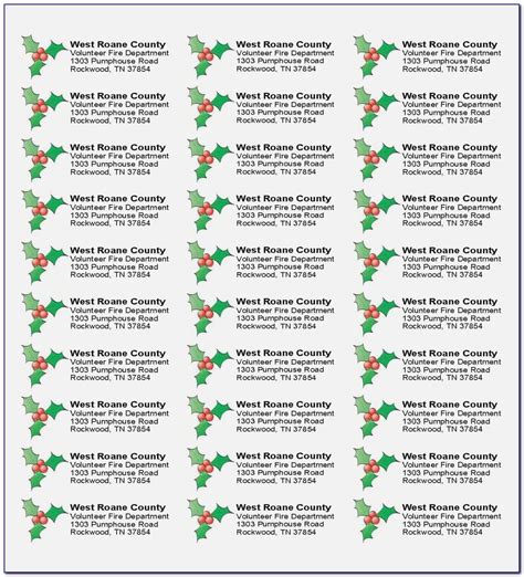5160 Christmas Label Template