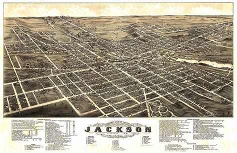 1881 Panoramic Map of Jackson Michigan - Etsy | Panoramic map, Vintage maps art, Jackson michigan