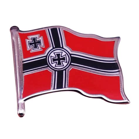 German Wwii Battle Flag Enamel Pin With Iron Cross Badge - Brooches - AliExpress