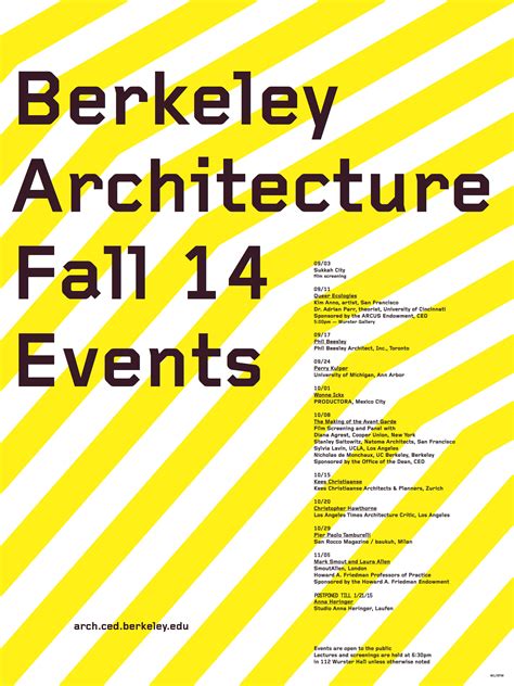 Get Lectured: UC Berkeley, Fall '14 | News | Archinect