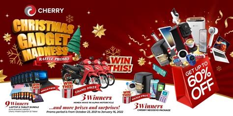 Win up to Php500,000 raffle prizes with Cherry Christmas Gadget Madness ...