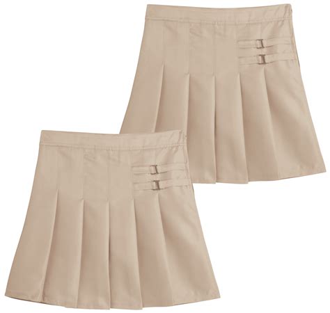 Beverly Hills Polo Club Girls' School Uniform Skort - 2 Pack Scooter Skirt with Under Dress ...