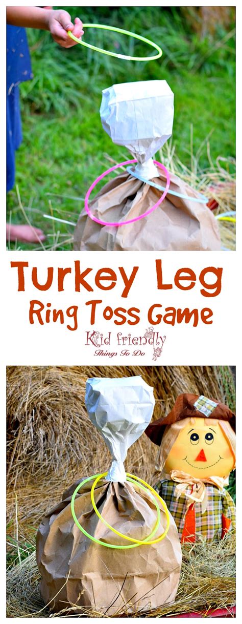 Turkey Leg Ring Toss Thanksgiving Game for Kids and Family