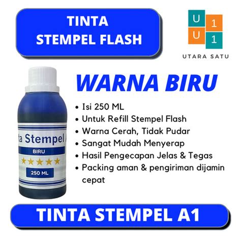 Jual Tinta Stempel Flash Warna Biru 250 ML - Jakarta Utara - UTARA SATU | Tokopedia